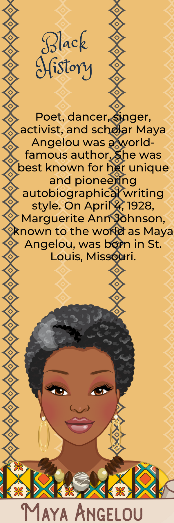 Black Female Activist Bookmarks. Series 1