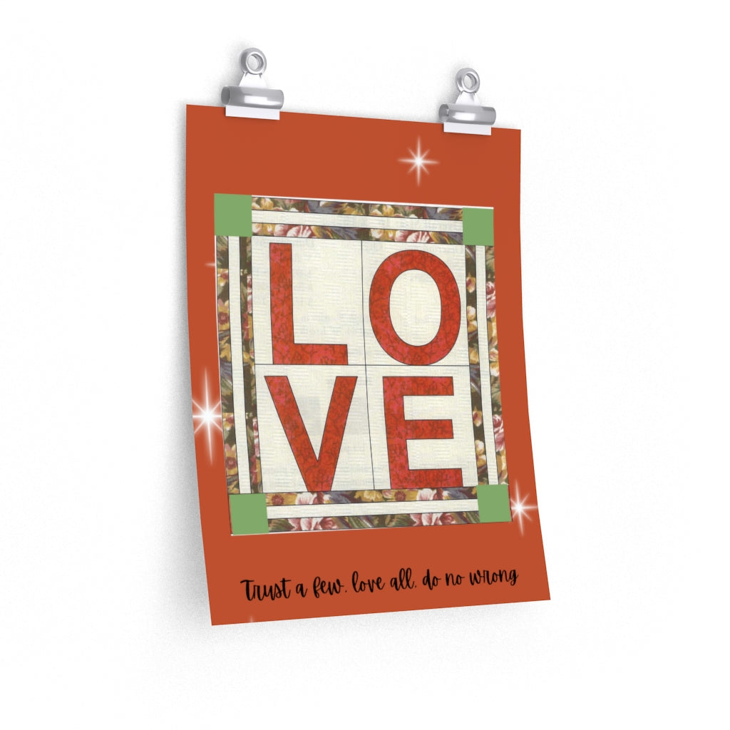 Love Quilt Premium Matte vertical posters
