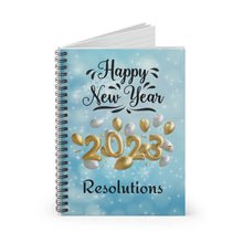 Load image into Gallery viewer, Spiral Journal Notebook - Ruled Line - New Year&#39;s 2023 Resolution
