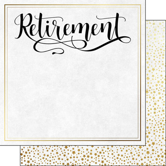 Retirement Script Paper - Scrapbook Customs