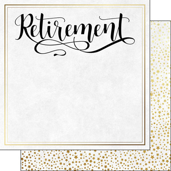 Retirement Script Paper - Scrapbook Customs