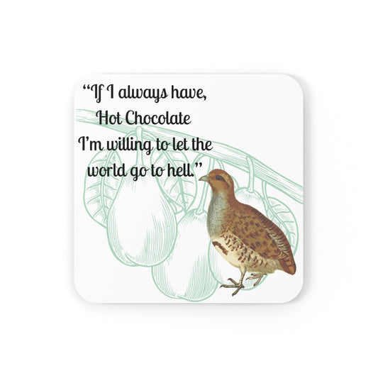 Cork Back Coaster Partridge in a Pear Tree