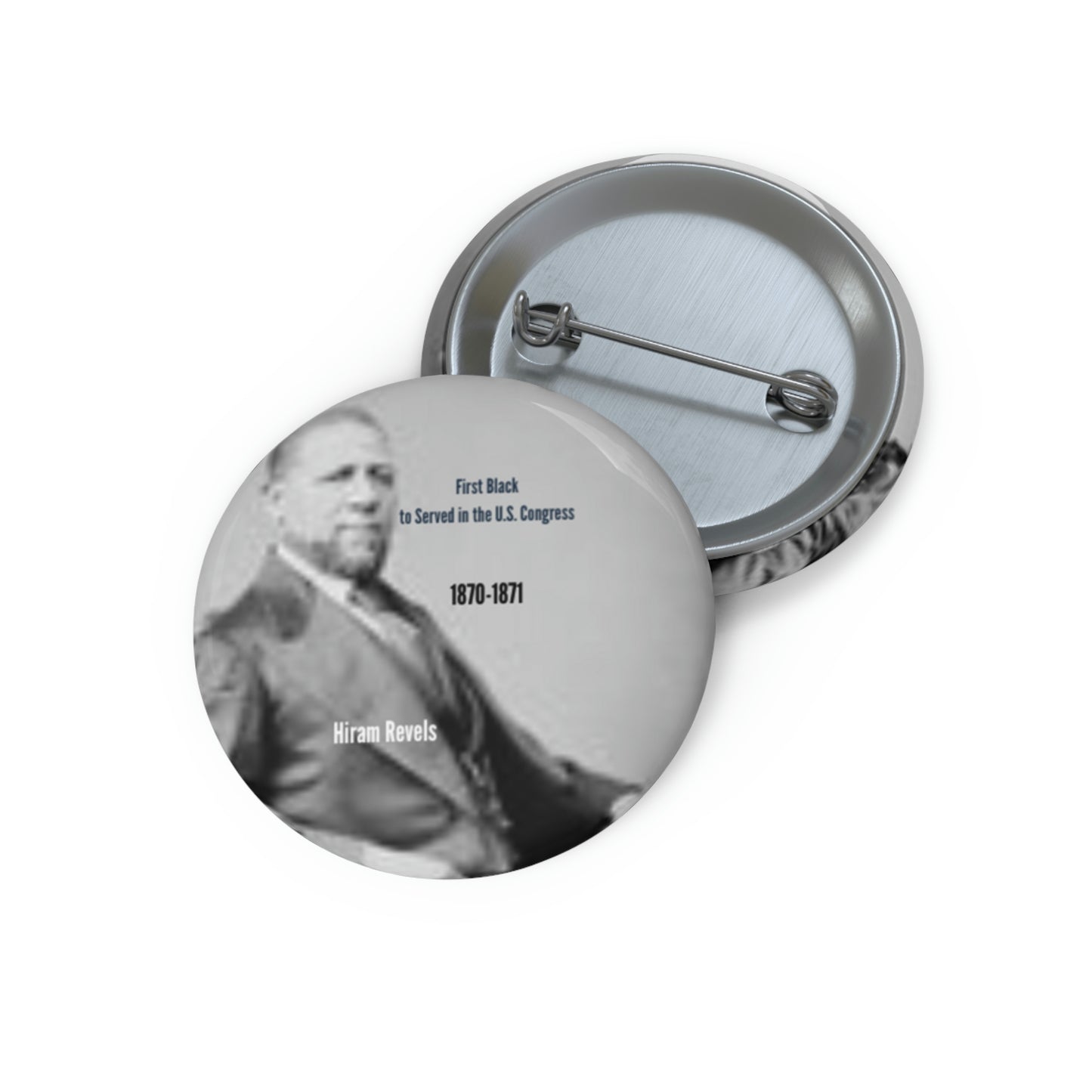 Button Pin Black History Hiram Rhodes Revels