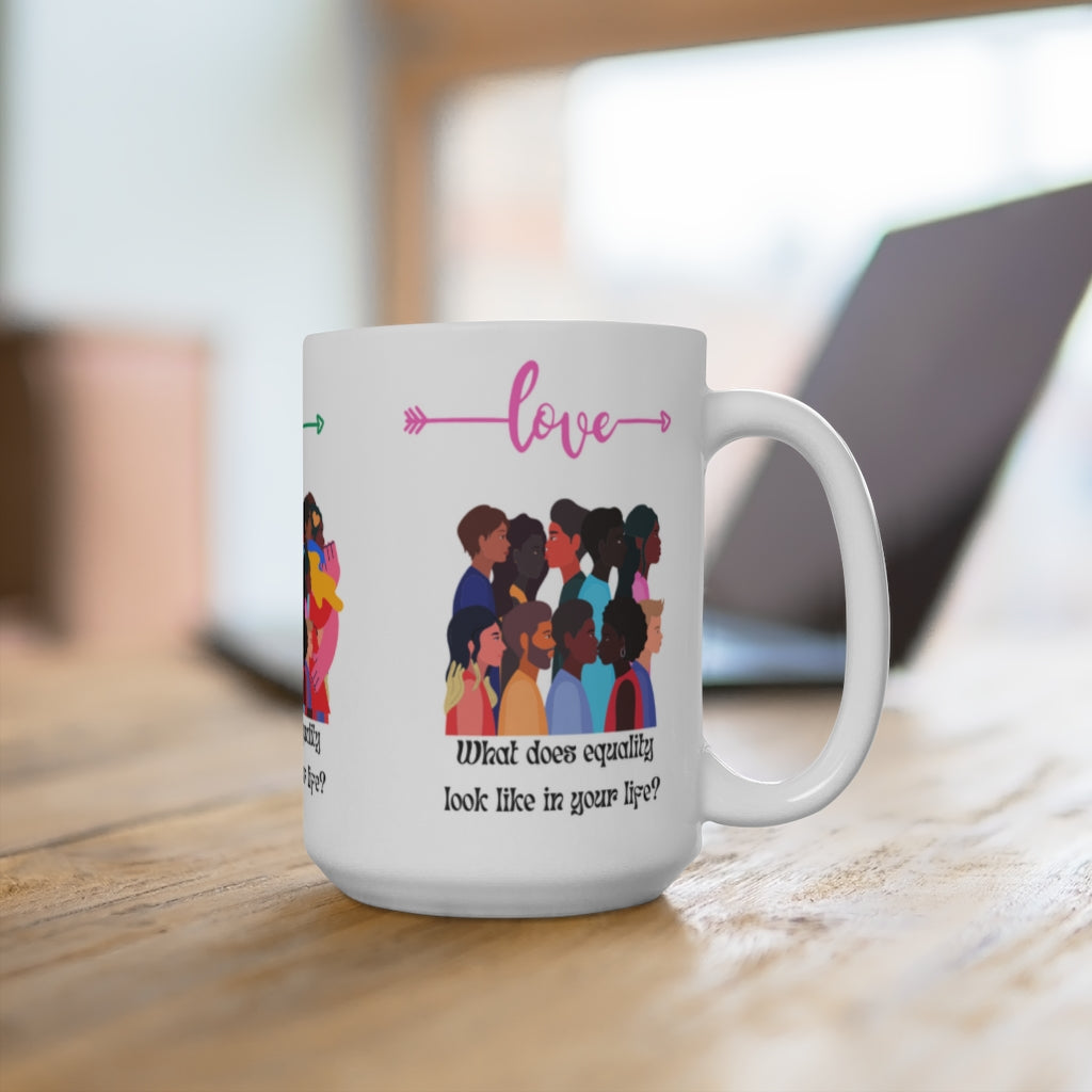 Black History  Equality Love Ceramic Mug (EU)