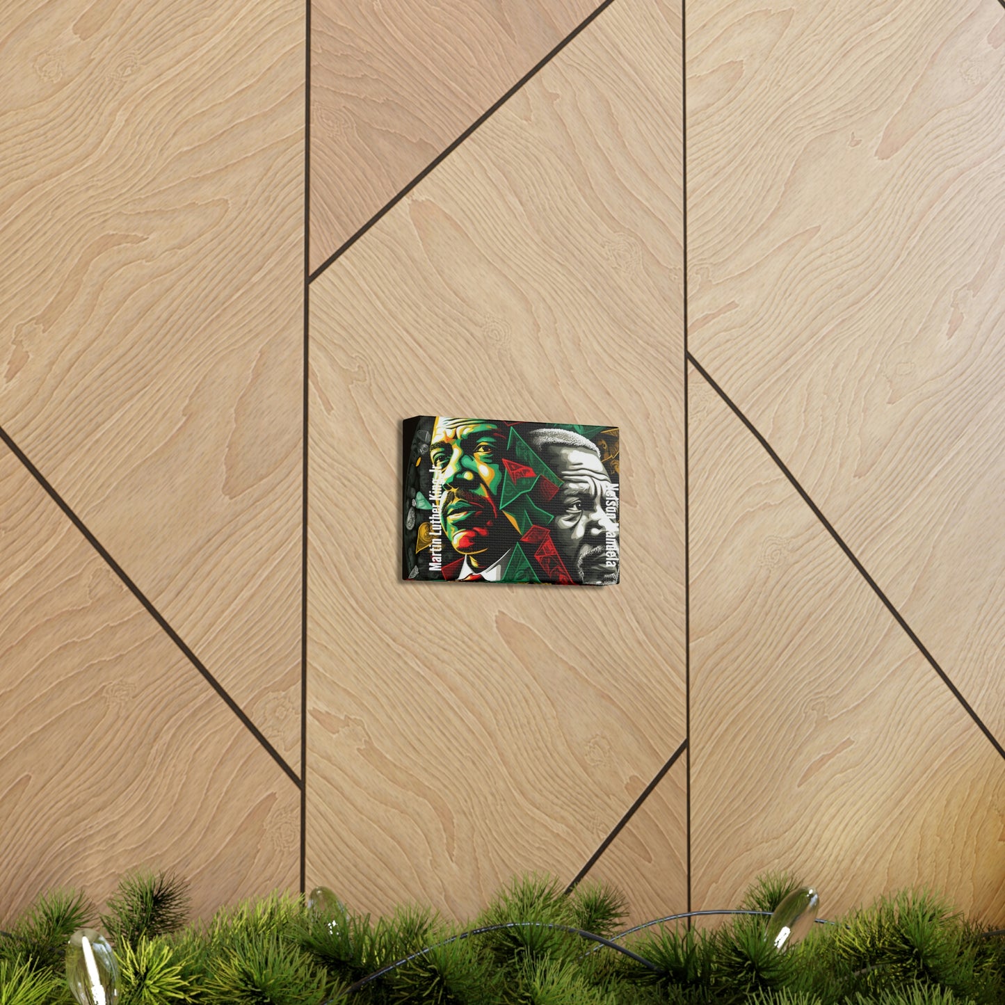 Martin Luther King Jr. and Nelson Mandela Canvas Gallery Wrap