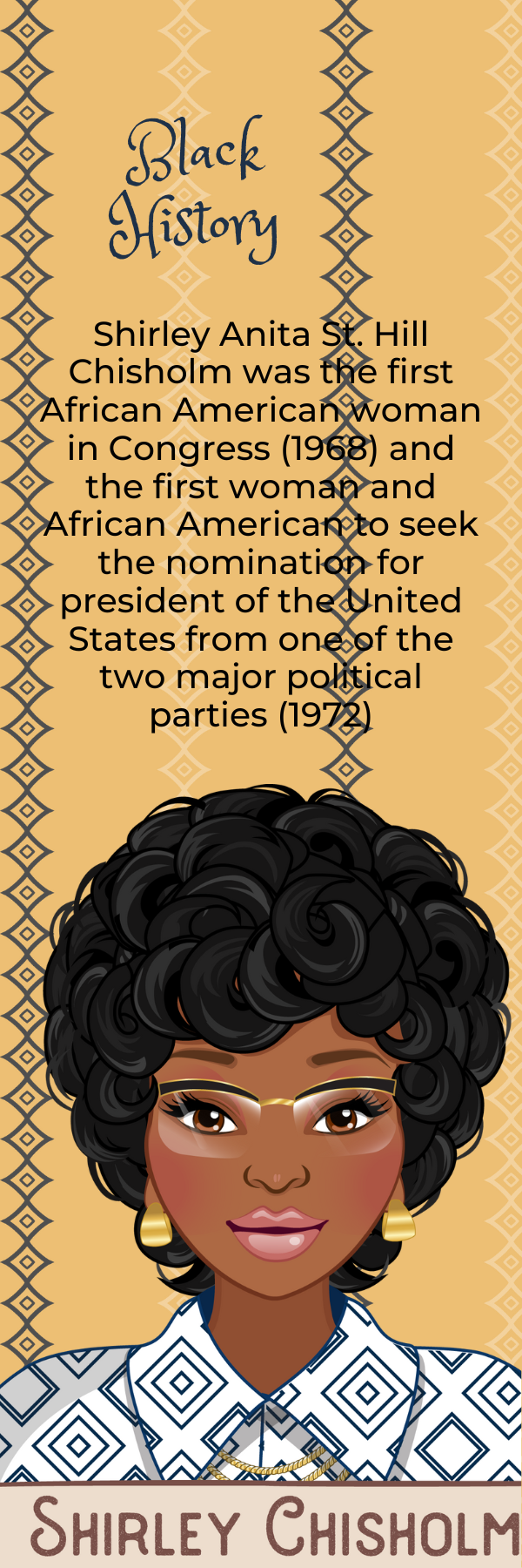 Black Female Activist Bookmarks. Series 1