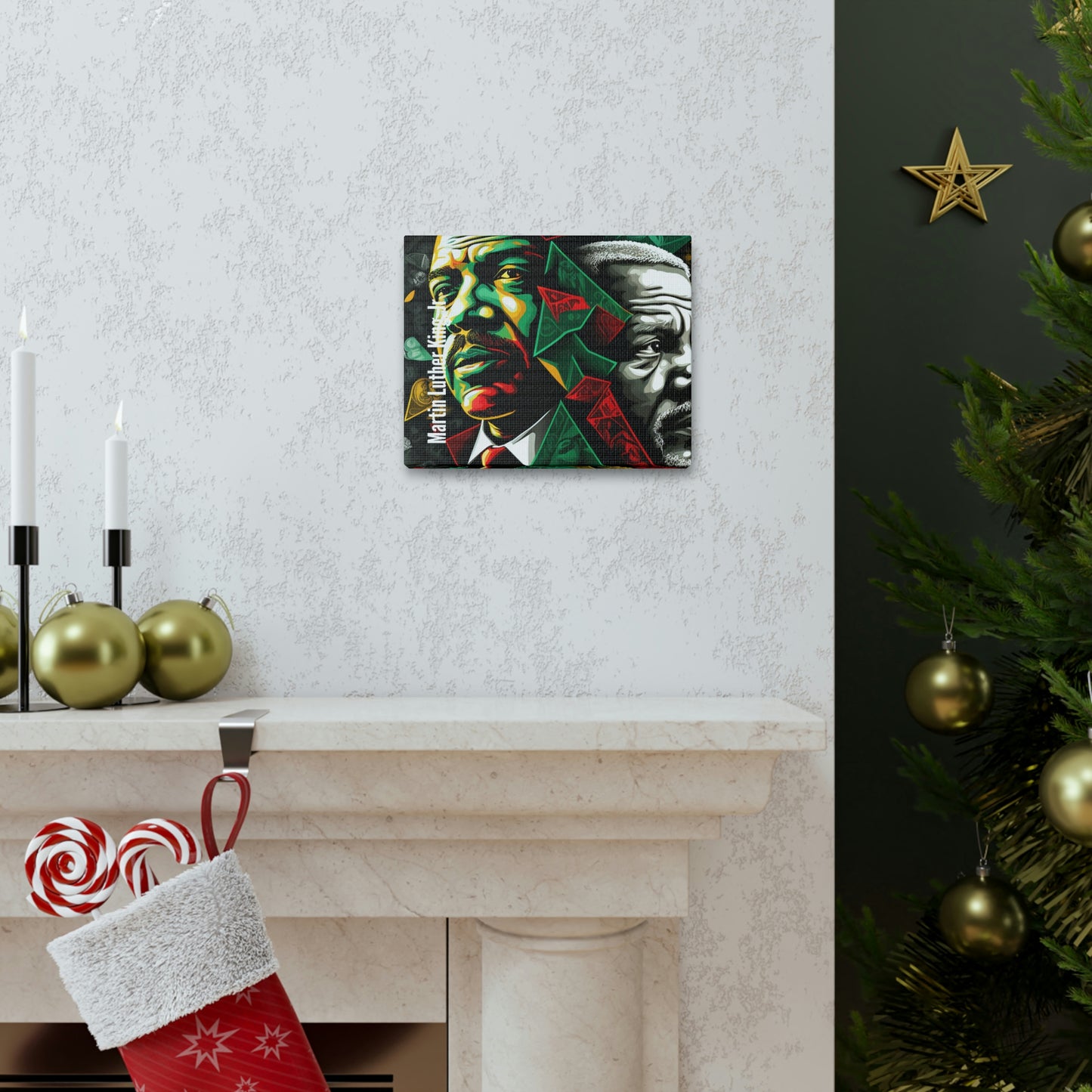 Martin Luther King Jr. and Nelson Mandela Canvas Gallery Wrap