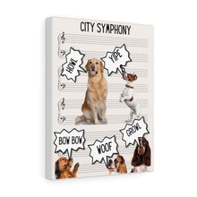 Load image into Gallery viewer, City Symphony Dogs Canvas Gallery Wraps
