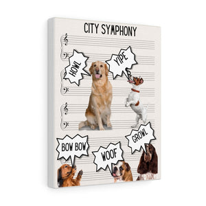 City Symphony Dogs Canvas Gallery Wraps