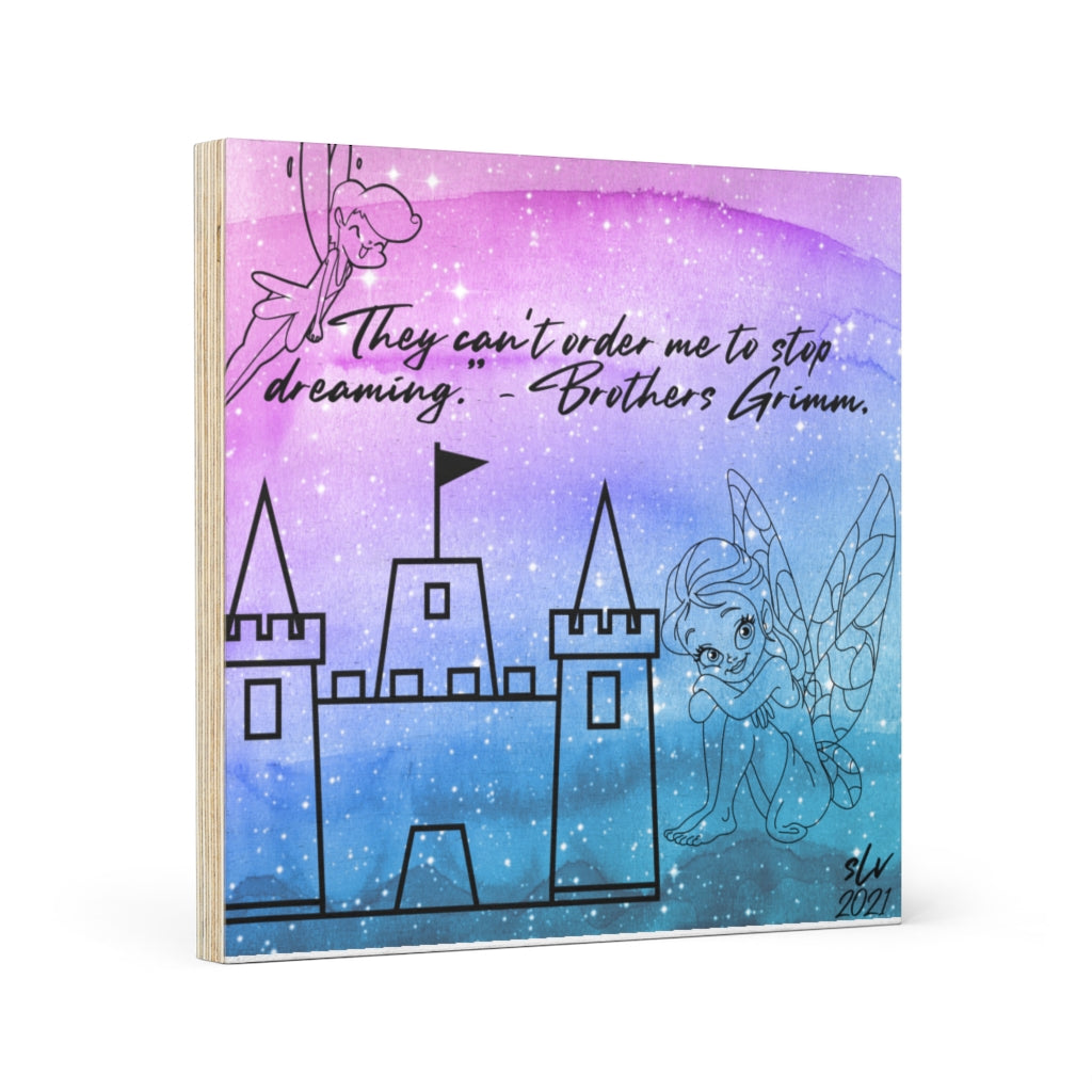 Fairies Dreaming Wood Canvas