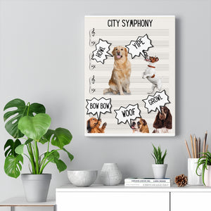 City Symphony Dogs Canvas Gallery Wraps