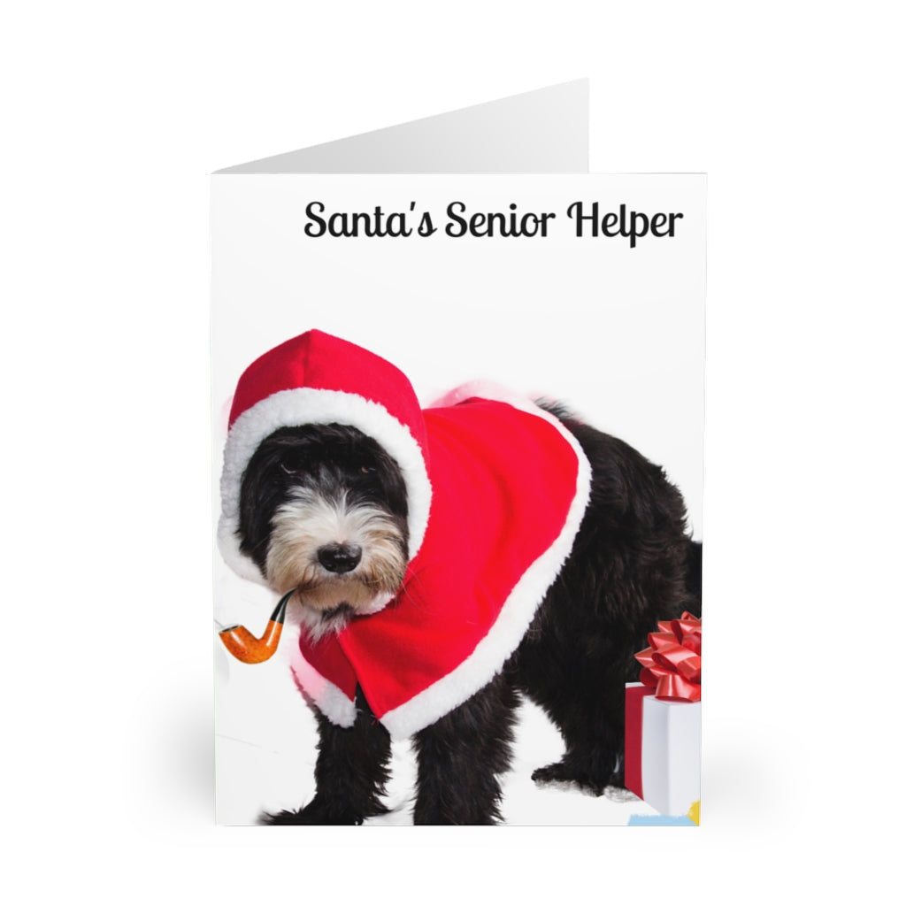 Greeting Cards (5 Pack) Christmas Card Santa's Senior Helper