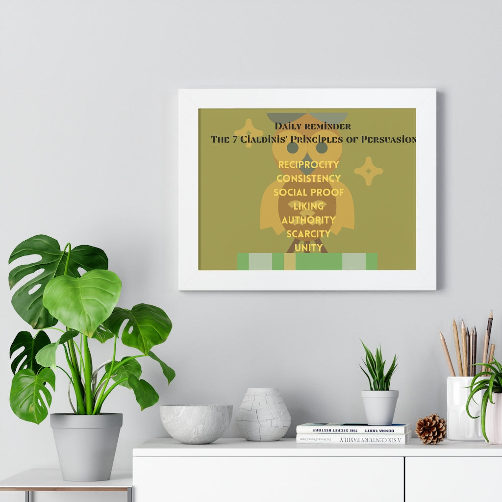 Framed Horizontal Poster 7 Principles of Persuasion