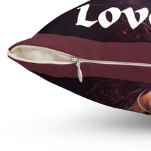 Load image into Gallery viewer, African Couple&#39;s Love Spun Polyester Square Pillow
