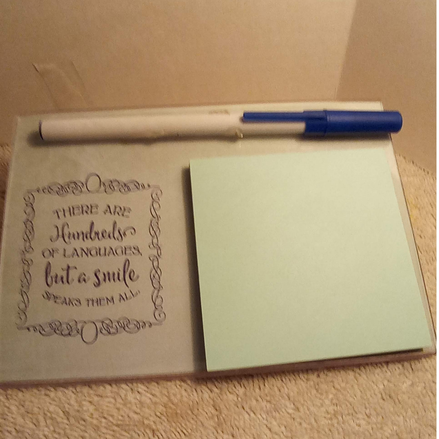 ACYRLIC DESK POST IT NOTEPAD