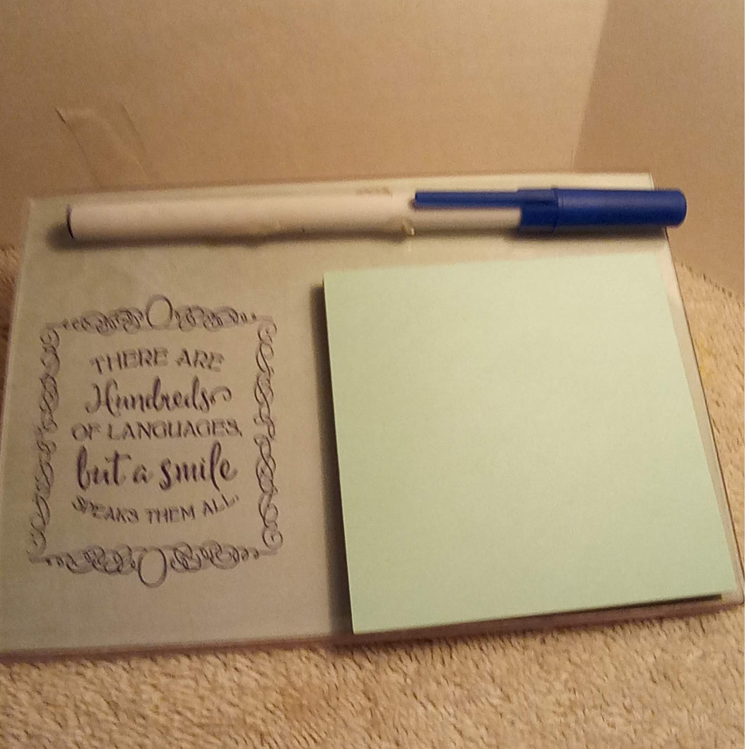 ACYRLIC DESK POST IT NOTEPAD