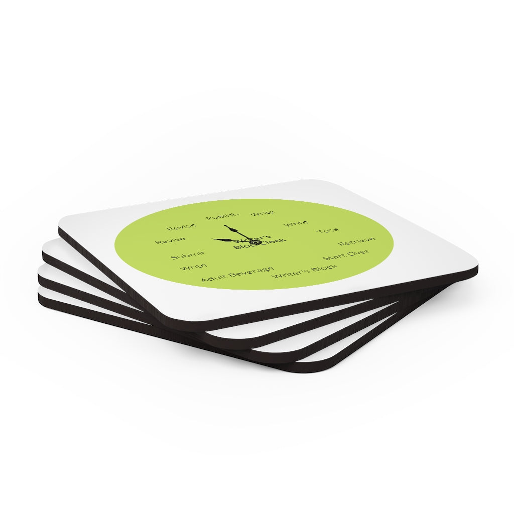 The Writer's Block Collection Cork Back Coaster