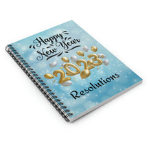 Load image into Gallery viewer, Spiral Journal Notebook - Ruled Line - New Year&#39;s 2023 Resolution
