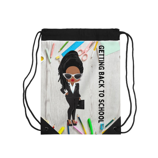 Getting Back to School Drawstring Bag