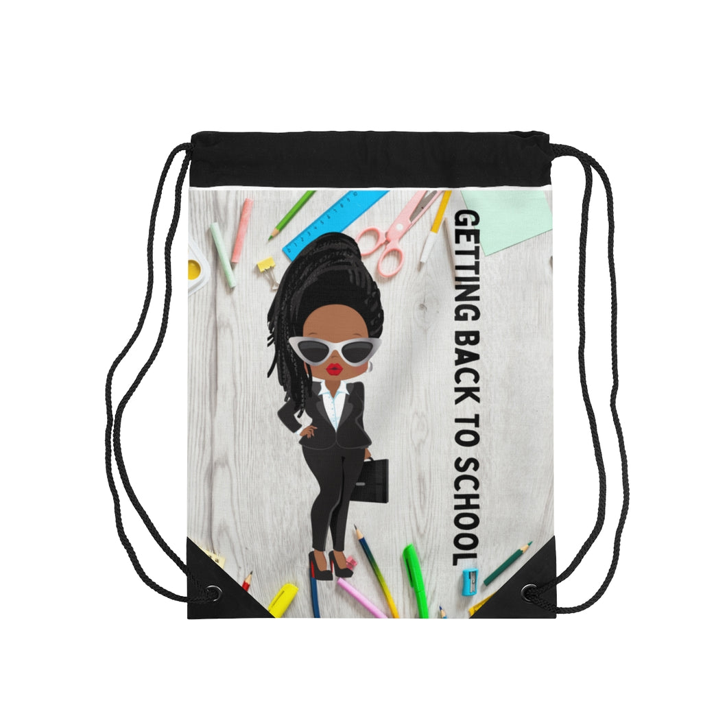 Getting Back to School Drawstring Bag