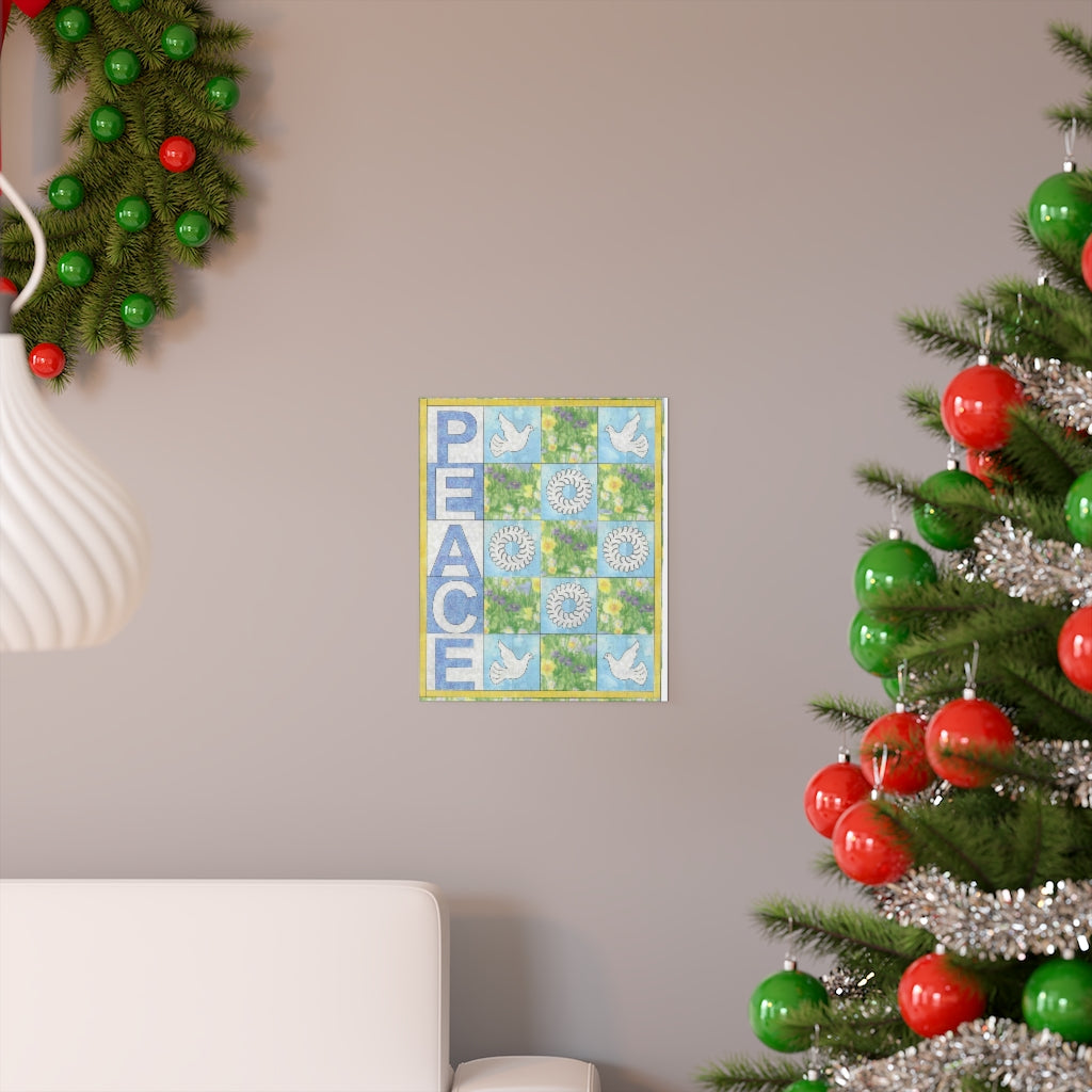 Peace Quilted Premium Matte vertical posters