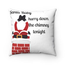 Load image into Gallery viewer, Santa Baby Spun Polyester Square Pillow Case
