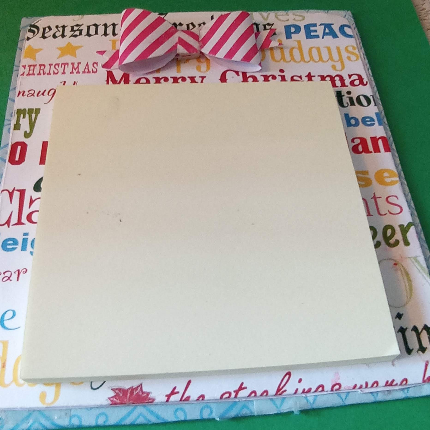 Bow Merry Christmas Post It Note