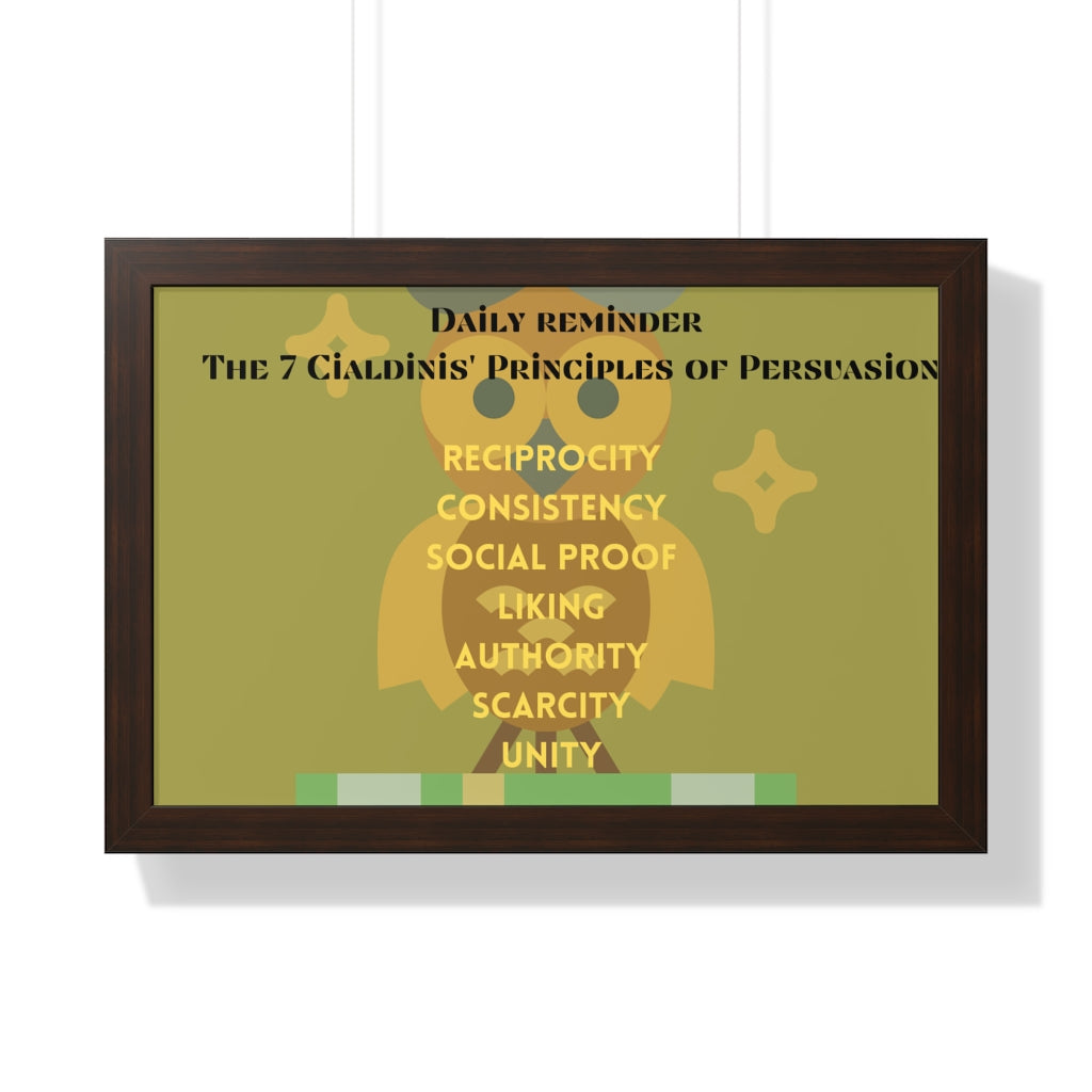 Framed Horizontal Poster 7 Principles of Persuasion