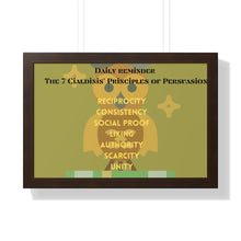 Load image into Gallery viewer, Framed Horizontal Poster 7 Principles of Persuasion
