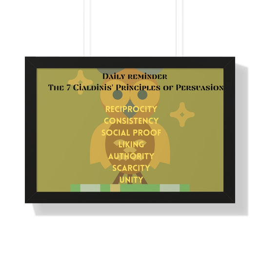 Framed Horizontal Poster 7 Principles of Persuasion