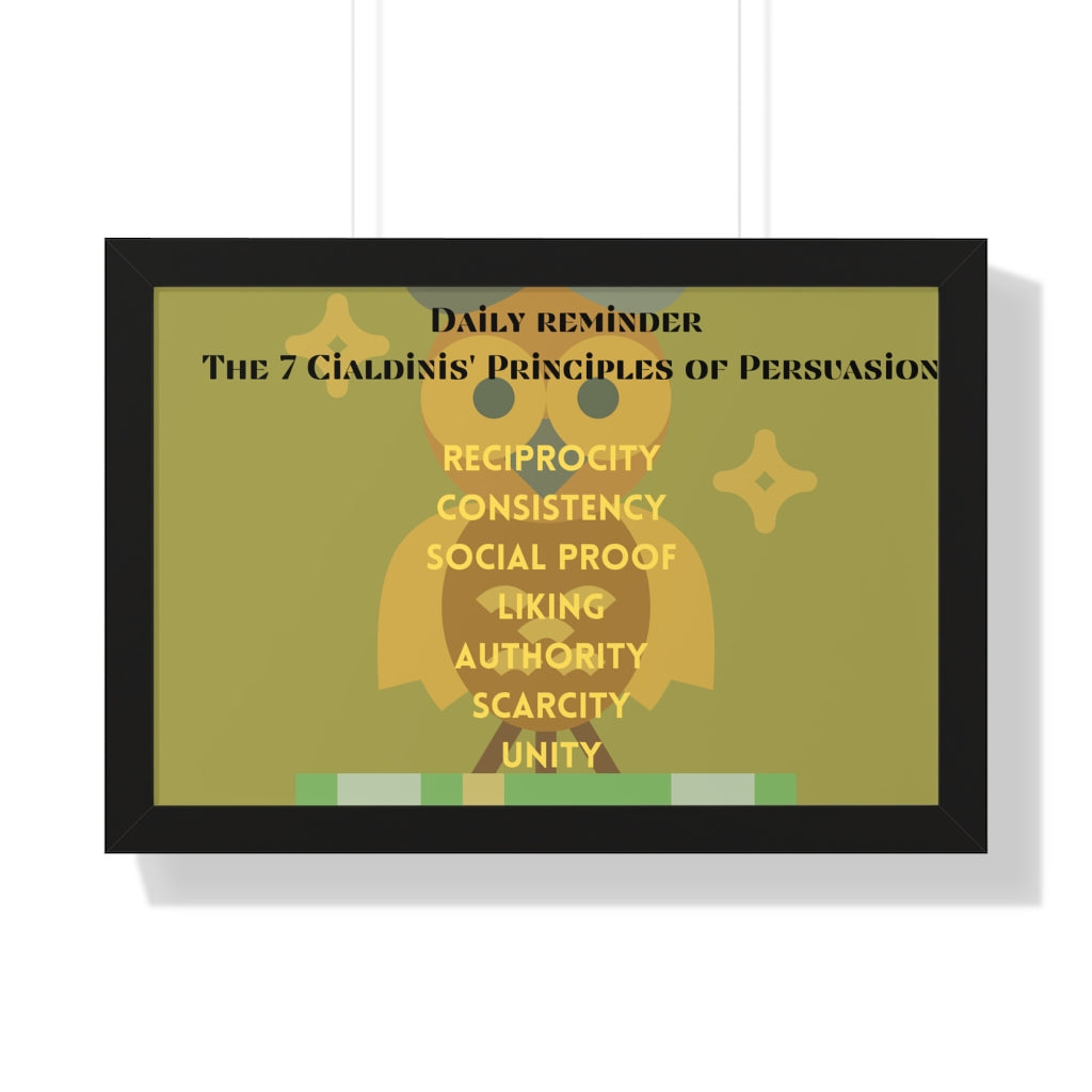 Framed Horizontal Poster 7 Principles of Persuasion