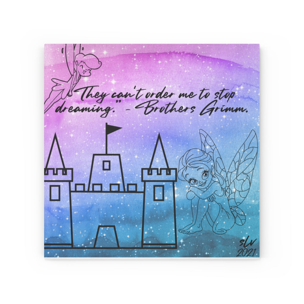 Fairies Dreaming Wood Canvas