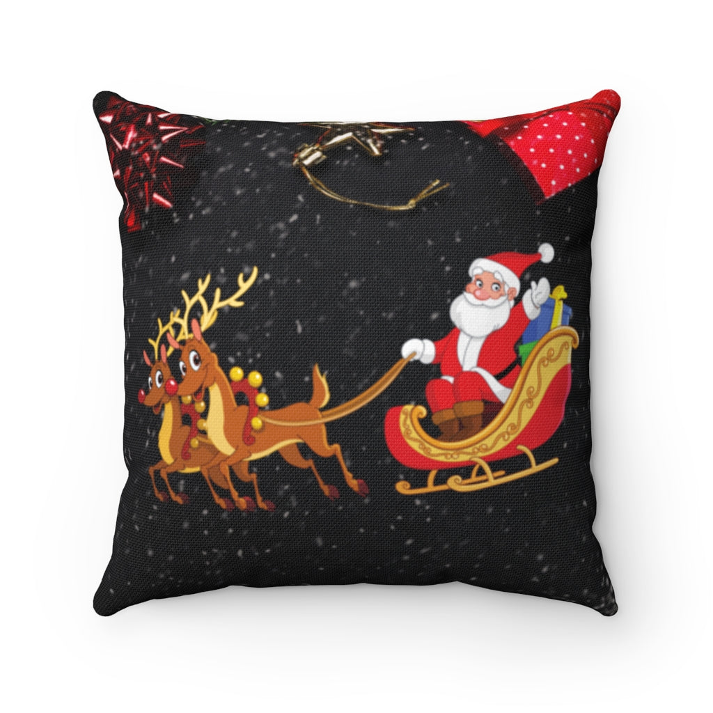 Merry Christmas Baby Spun Polyester Square Pillow Case