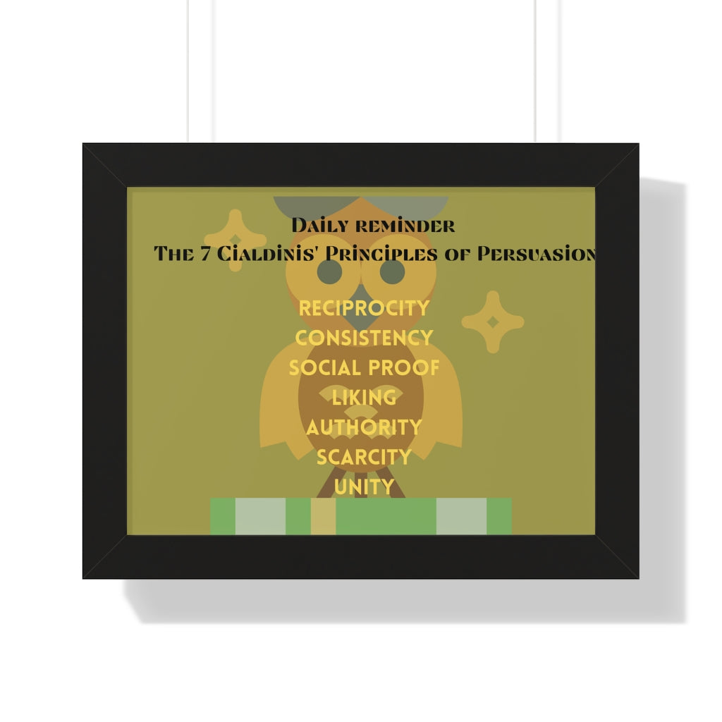 Framed Horizontal Poster 7 Principles of Persuasion