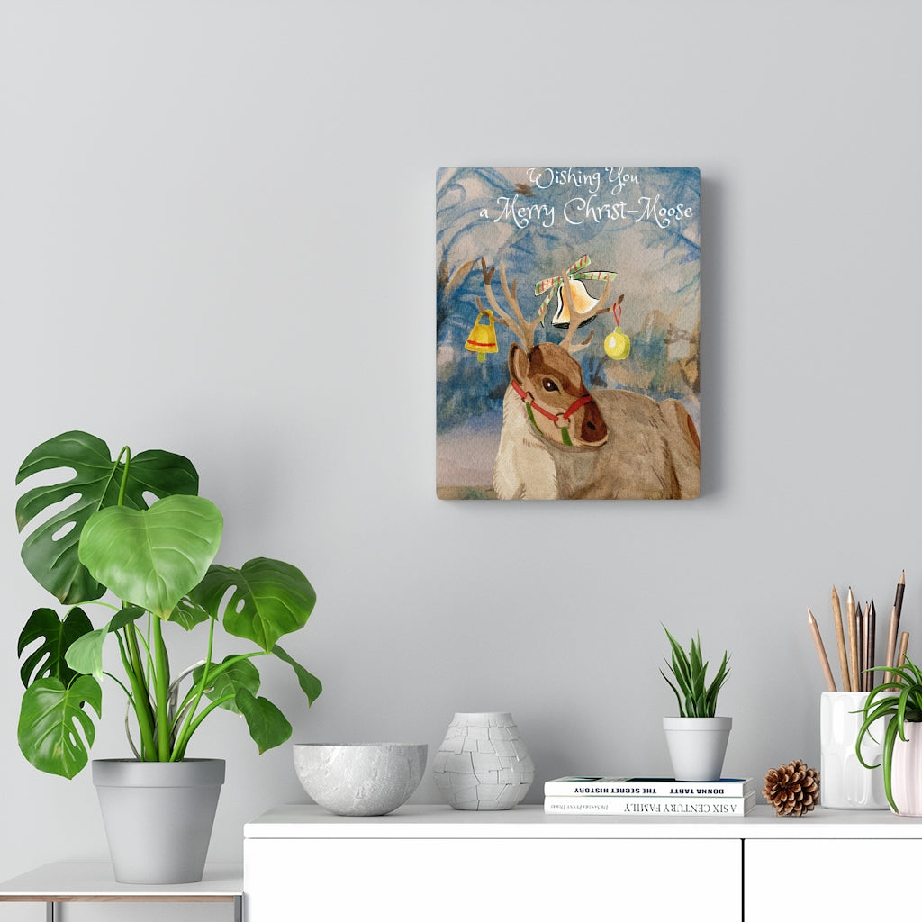 Stretched Canvas Merry Christ-Moose