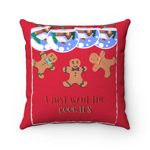 Gingerbread Pillow Red