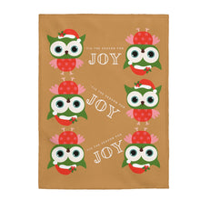 Load image into Gallery viewer, Holiday Owl Velveteen Blanket
