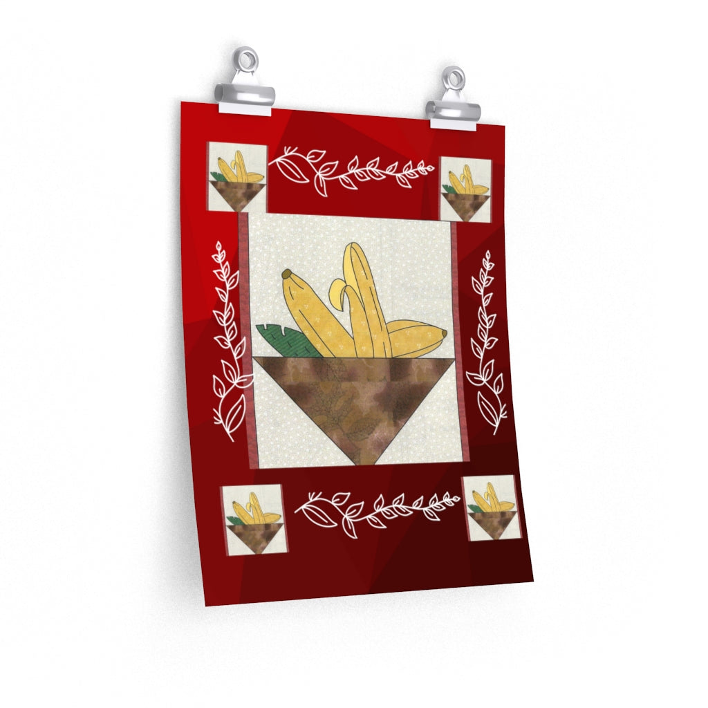 Banana Quilt Premium Matte vertical posters