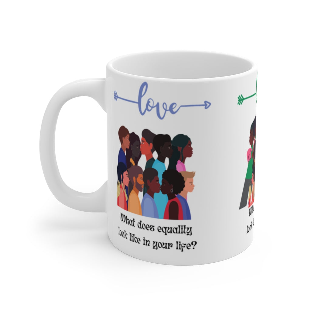 Black History  Equality Love Ceramic Mug (EU)