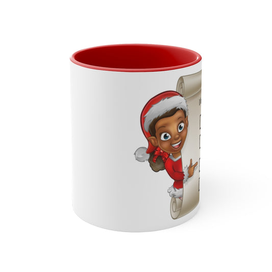 Coffee Mug, 11oz Checklist Accent