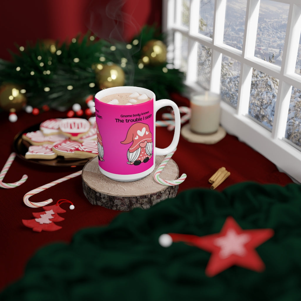 Gnome White Ceramic Mug
