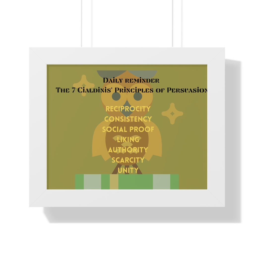 Framed Horizontal Poster 7 Principles of Persuasion