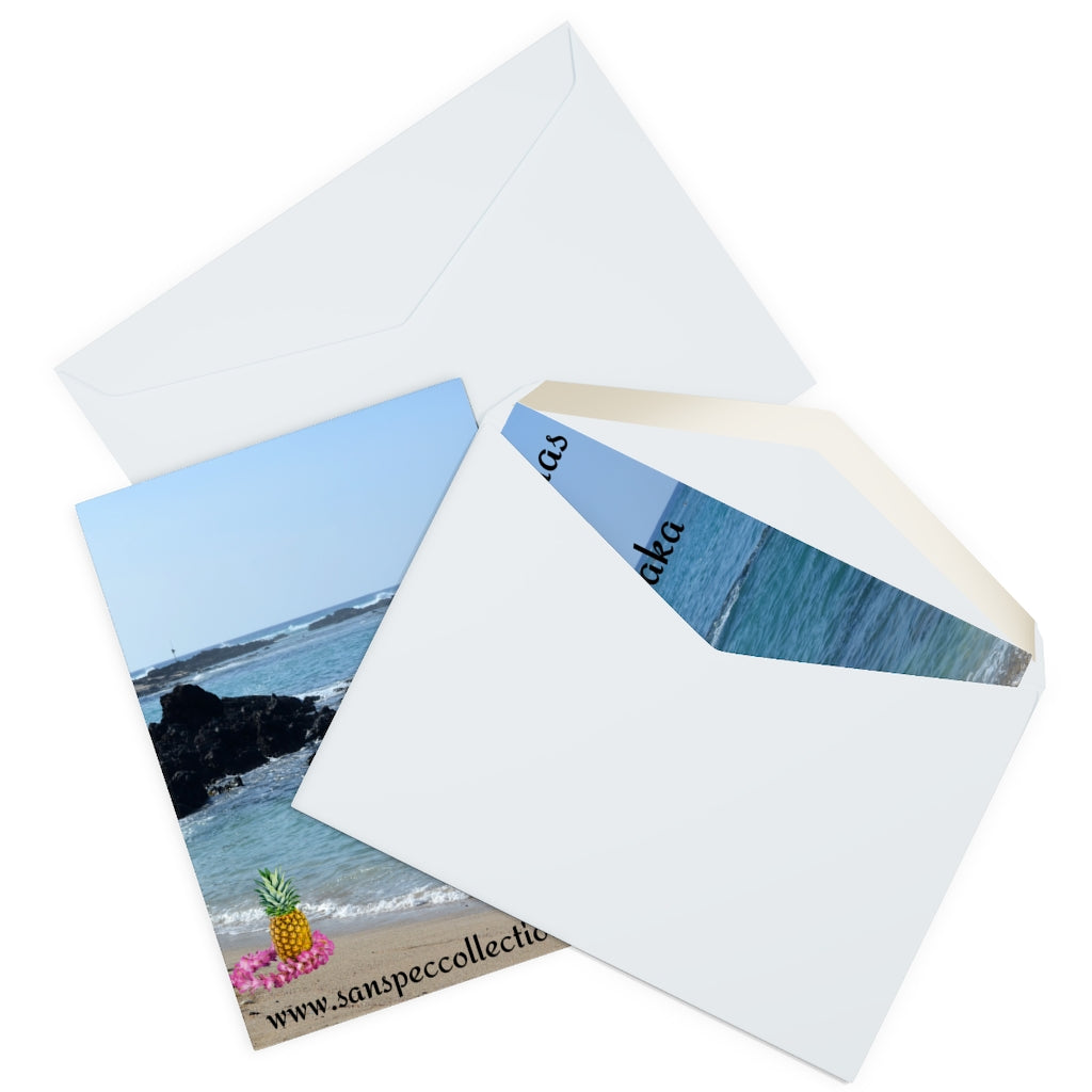 Greeting Cards (5 Pack) Mele Kalikimaka Hawaiian