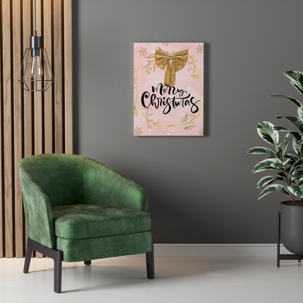 Merry Christmas Wreath Canvas Gallery Wraps