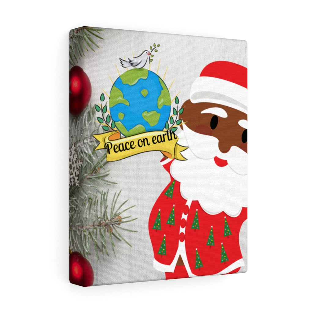 Santa Claus Peace on Earth Canvas Gallery Wraps