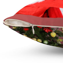 Load image into Gallery viewer, I saw Mommy Kissing Santa ClausSpun Polyester Square Pillow Case
