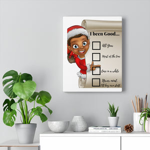 Canvas Gallery Wraps Santa's Naughty List