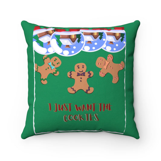 Gingerbread Pillow Green