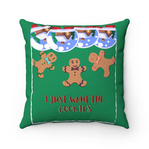 Gingerbread Pillow Green