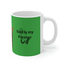 Load image into Gallery viewer, &quot;God is My Partner&quot; Quote Ceramic Mug 11oz
